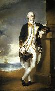 George Dance the Younger Portrait of Captain Hugh Palliser oil